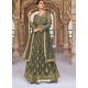 Mehendi Designer Party Wear Soft Net Anarkali Suit