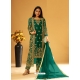 Aqua Mint Designer Festive Wear Heavy Butterfly Net Wedding Suit