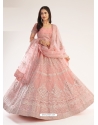 Baby Pink Designer Bridal Wear Lehenga Choli