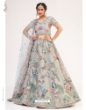 Grayish Green Designer Bridal Wear Lehenga Choli