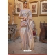 Silver Designer Silk Wedding Wear Sari