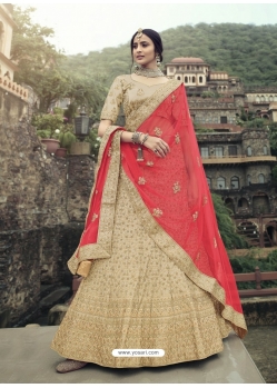 Gold Designer Bridal Wear Lehenga Choli