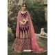 Deep Wine Designer Bridal Wear Lehenga Choli