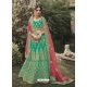 Jade Green Designer Bridal Wear Lehenga Choli
