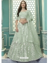 Pista Green Designer Wedding Wear Lehenga Choli
