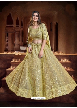 Lemon Designer Wedding Wear Lehenga Choli