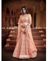 Light Orange Designer Wedding Wear Lehenga Choli