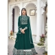 Teal Designer Party Wear Faux Georgette Anarkali Suit