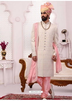 Baby Pink Exclusive Readymade Designer Indowestern Sherwani