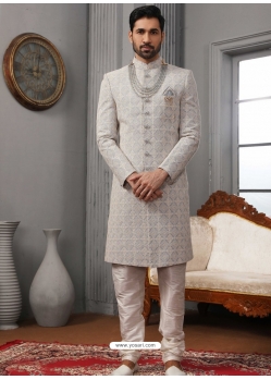 Grey Exclusive Readymade Designer Indowestern Sherwani