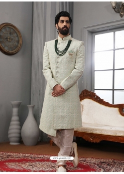 Sea Green Exclusive Readymade Designer Indowestern Sherwani