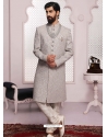 Grey Exclusive Readymade Designer Indowestern Sherwani