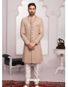 Light Beige Exclusive Readymade Designer Indowestern Sherwani