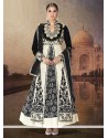Black And White Velvet Designer Anarkali Suits