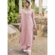 Baby Pink Designer Faux Georgette Palazzo Suit