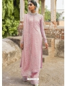Baby Pink Designer Faux Georgette Palazzo Suit