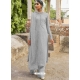 Light Grey Designer Faux Georgette Palazzo Suit