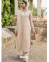 Light Beige Designer Faux Georgette Palazzo Suit