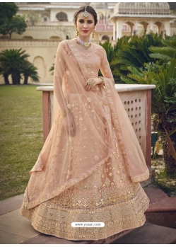 Light Beige Designer Wedding Wear Lehenga Choli