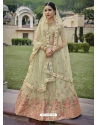 Pista Green Designer Wedding Wear Lehenga Choli