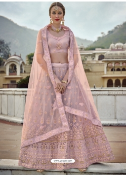 Baby Pink Designer Wedding Wear Lehenga Choli