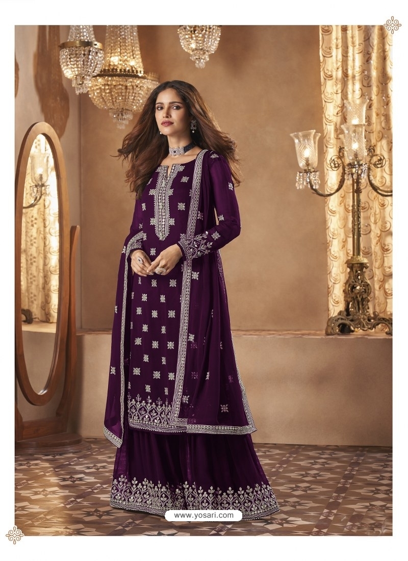 Light Purple Color Chiffon Palazzo Dress