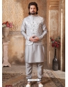 Silver Exclusive Readymade Kurta Pajama With Jacket