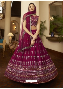 Medium Violet Designer Wedding Wear Lehenga Choli