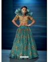 Turquoise Designer Wedding Wear Lehenga Choli