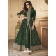 Dark Green Designer Party Wear Real Georgette Anarkali Suit