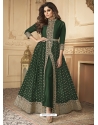 Dark Green Designer Party Wear Real Georgette Anarkali Suit