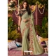 Olive Green Latest Designer Wedding Wear Sari