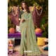 Pista Green Latest Designer Wedding Wear Sari