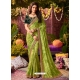 Green Latest Designer Wedding Wear Sari