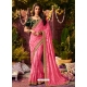 Pink Latest Designer Wedding Wear Sari