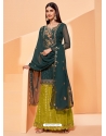 Teal Blue Designer Party Wear Alizeh Pure Georgette Palazzo Salwar Suit