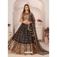 Black Designer Wedding Wear Mono Net Lehenga Choli