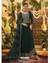 Dark Green Designer Wedding Wear Premium Georgette Anarkali Suit