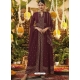 Deep Wine Designer Wedding Wear Premium Georgette Anarkali Suit