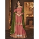 Light Red Designer Party Wear Real Georgette Wedding Lehenga Suit