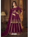 Purple Designer Party Wear Real Georgette Wedding Lehenga Suit