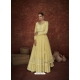 Light Yellow Designer Wedding Wear Georgette Anarkali Suit