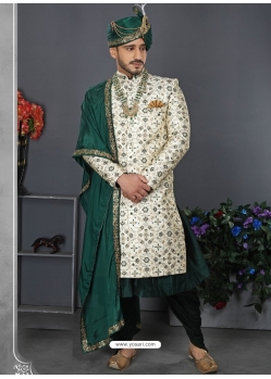 Off White Exclusive Readymade Designer Indowestern Sherwani