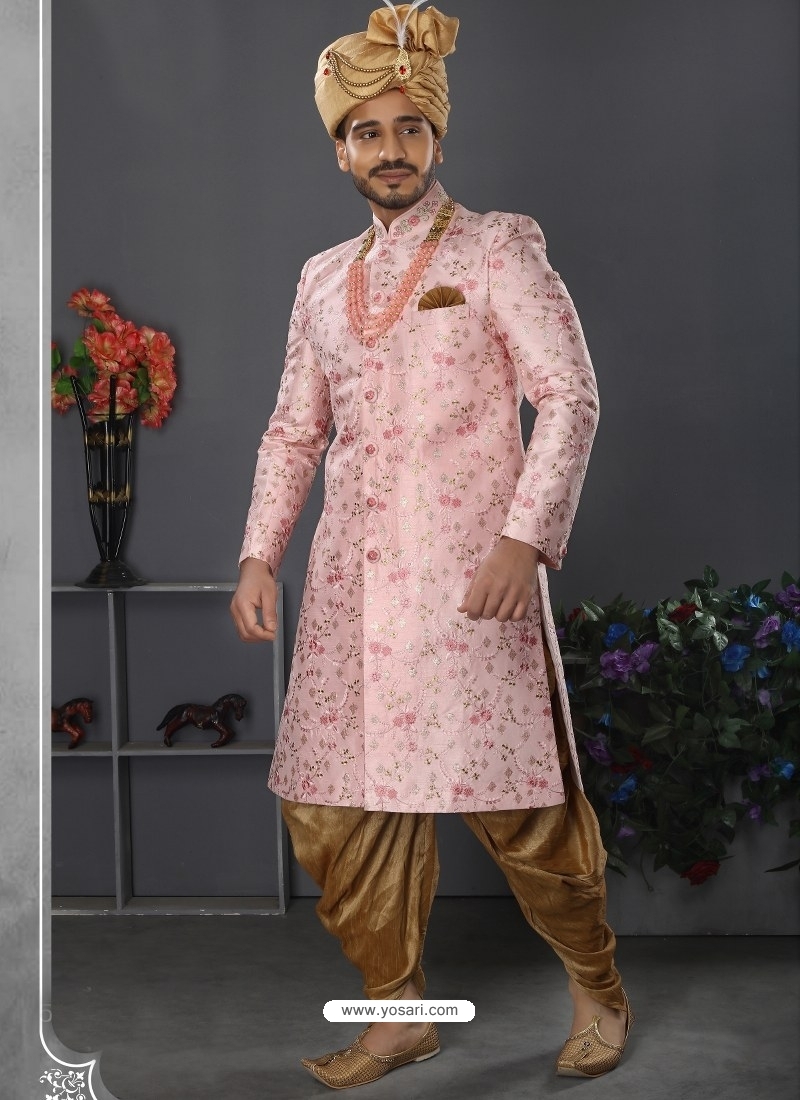 Pink Exclusive Readymade Designer Indowestern Sherwani