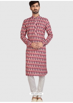 Pink Exclusive Readymade Cotton Kurta Pajama