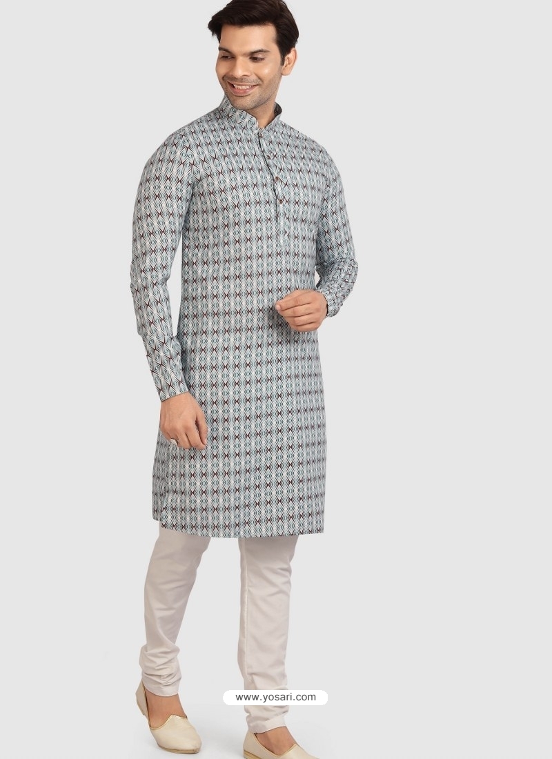 Buy Grey Exclusive Readymade Cotton Kurta Pajama Kurta Pajama