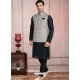 Dark Green Exclusive Readymade Banarasi Silk Kurta Pajama With Jacket
