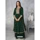 Dark Green Designer Party Wear Heavy Faux Georgette Salwar Suit