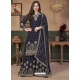 Navy Blue Designer Party Wear Heavy Faux Georgette Salwar Suit