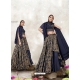 Navy Blue Designer Wedding Wear Lehenga Choli